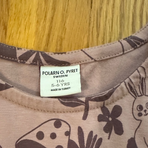 Polarn O. Pyret Purple Patterned Kids Dress - Picture 2 of 2
